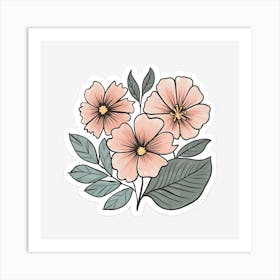 Pink Flowers 4 Art Print