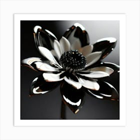 Black And White Flower Art Print