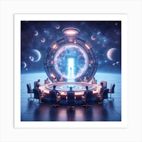 Space Conference Room Art Print