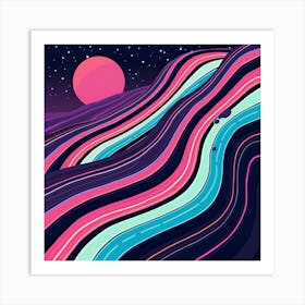 Psychedelic Landscape 3 Art Print