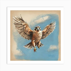 Falcon In Flight Art Print