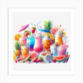 Tropical Drinks 5 Art Print