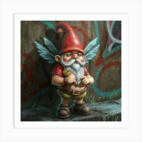 Cupid Gnome Art Print