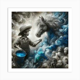 'The Boy And The Horse' Art Print