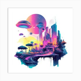 Futuristic City Art Print