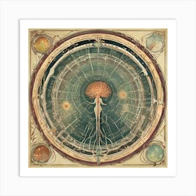 Astrological Nouveau Chart Series - 7 Art Print