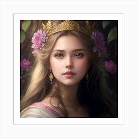 Floral Princess Art Print