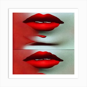 Two Sexy Lips Art Print