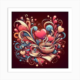 Valentine's Day, hearts 4 Art Print