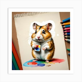 Hamster Painting 5 Art Print