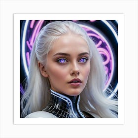 Futuristic Girl 5 Art Print