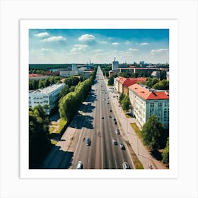 Soviet Union Contemporary Capital Baltic Suburbia Commute Community Municipality Asphalt Ka Art Print