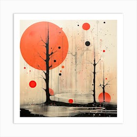 Trees In The Water Art Print