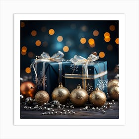 Elegant Christmas Gift Boxes Series012 Art Print