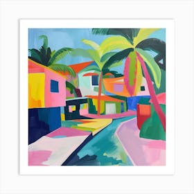 Abstract Travel Collection Caye Caulker Belize 3 Art Print