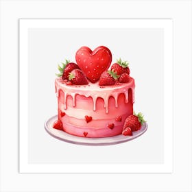 Valentine'S Day Cake 27 Art Print