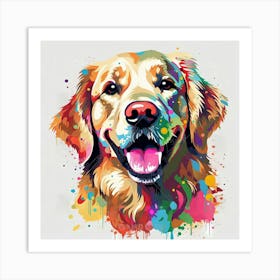 Golden Retriever Painting 5 Art Print