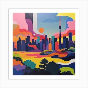 Abstract Travel Collection Toronto Canada 8 Art Print