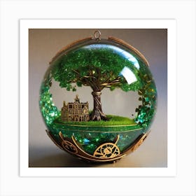 Miniature Garden In A Glass Ball Art Print