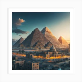 Egypt At Sunset Art Print