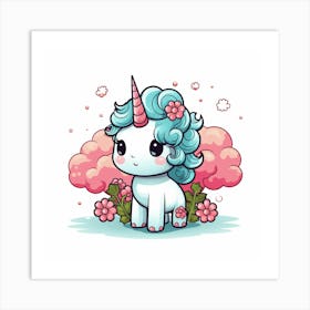 Cute Unicorn 309 Art Print