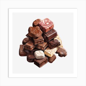 Pile Of Chocolates Art Print