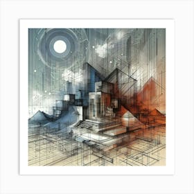 Abstract Cityscape 16 Art Print