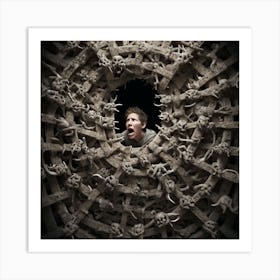 Man In A Maze Art Print