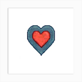 Heart Pixel Art Art Print