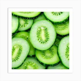 Kiwi Slices 1 Art Print