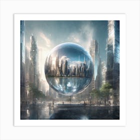 Futuristic Cityscape 82 Art Print