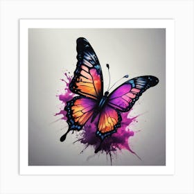 Butterfly Painting 338 Art Print