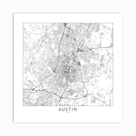 Austin Map Art Print