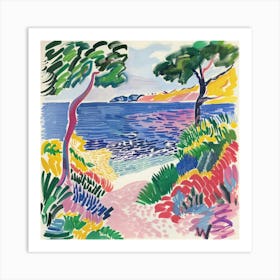 Seaside Doodle Matisse Style 13 Art Print