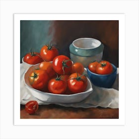 Tomatoes In Bowls Art Print