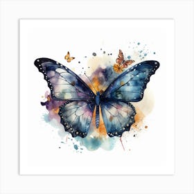 Butterfly Watercolor Painting Art Print