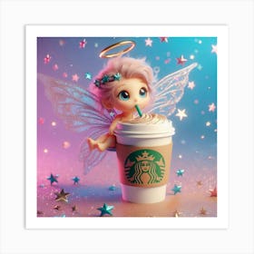 Starbucks Fairy Art Print