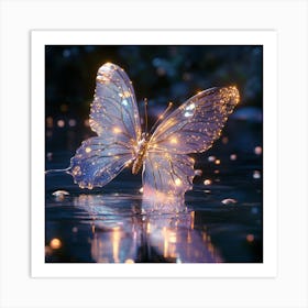 Glowing Butterfly Wall Print Art Print