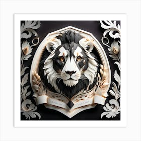 Lion Paper Art Art Print