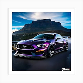 Purple Mustang Poster