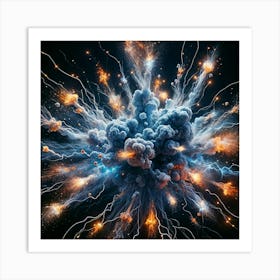 Explosion Of Energy Art Print