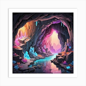 Landscape Of Caverns Endless Hole Art Print (2) Art Print