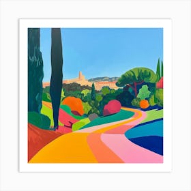 Abstract Park Collection Montjuc Park Barcelona 4 Art Print