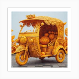 tricycle vehicle Art Print