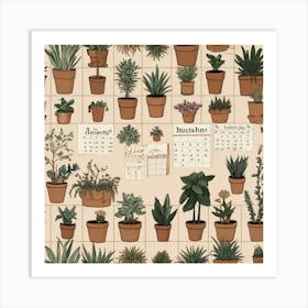 Default Make A Calendar Of Planting Dates Aesthetic 0 Art Print