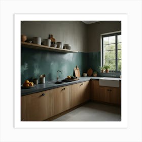 Default Create Brush Painting Of Kitchen Wall Design 2 Art Print