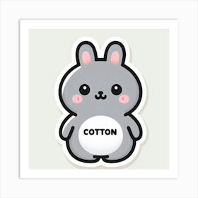 Cotton Bunny stickers Art Print