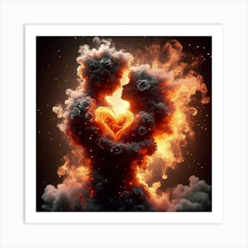 Fire And Love Art Print