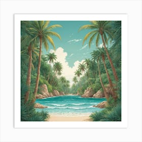 Default Under The Palms Art Print 3 Art Print