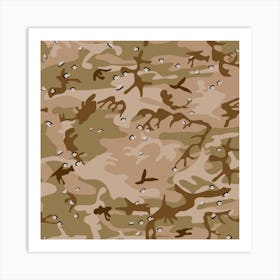 Desert Camouflage with Pebbles, Brown Camouflage, Urban Camouflage, Military, Army Art Print